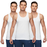 Xyxx Men's Super Combed Cotton Round Neck Ribbed Vest - High Moisture Absorbing Innerwear For Men With Anti-Microbial Silver Finish