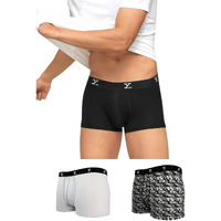 Xyxx Men's Modal Modern Stretch Solid Trunks (Pack Of 3) (Xytrnk_R2/R5_3_White_M)