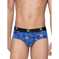 Xyxx Men Micro Modal Brief, Slim Fit, Printed, Pack Of 1, Xybrf134Xl, Prism Blue, Xl