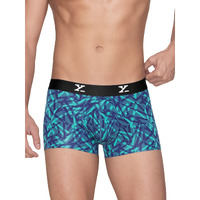 Xyxx Men Micro Modal Trunk, Slim Fit, Printed, Pack Of 1, Xytrnk138M, Aqua Strokes, M