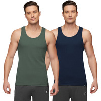 Xyxx Men's Super Combed Cotton Round Neck Ribbed Vest - High Moisture Absorbing Innerwear For Men With Anti-Microbial Silver Finish