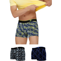 Xyxx Men Micro Modal Trunk, Snug Fit, Printed, Pack Of 3, Xytrnk3Pckn537Xl, Digi Lights+Marble+Digi Flux, Xl