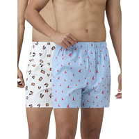 Xyxx Men's Cotton Boxer Shorts (Pack Of 2) (Xybox2Pckn63S_Nautica+Camera_White_S)