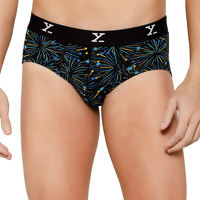 Xyxx Men's Modal Briefs (Pack Of 1) (Xybrf83Xxl_Upbeat_Black_2Xl)