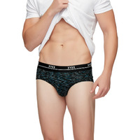 Xyxx Men's Modal Briefs (Pack Of 1) (Xybrf77M_Teal & Black_M)