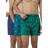 Xyxx Men's Super Combed Cotton Remix Printed Boxers (Xl; Shell Boat+Almond+Zebra)