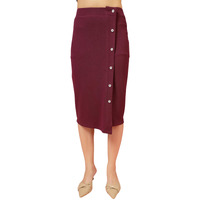 Oomph! Lycra Pencil Skirt For Women Purple - Msk110