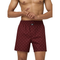 Xyxx Men Combed Cotton Inner Boxers, Relaxed Fit, Printed, Pack Of 1, Xybox111Xl, Orb Brown, Xl