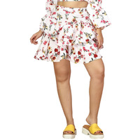 Oomph! Mini Skirts For Women White - Msk162