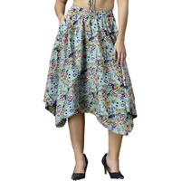 Oomph! Long Skirts For Women Blue - Msk179