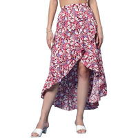 Oomph! Long Skirts For Women Pink - Msk058