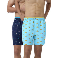 Xyxx Men's Super Combed Cotton Renew Boxers - High Moisture Absorbing Boxers For Men With Anti-Bacterial Silver Finish Pack Of 2 (M; Yoga + Mental Health)