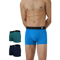 Xyxx Men's Cotton Trunks (Pack Of 3) (Xytrnk3Pckn547S_Legion Blue + Brilliant Blue + Black Iris_S)