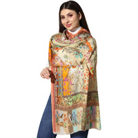 Pashmoda Women Chaman Multicoloured Printed Stole (Size : 71X203 Cm)