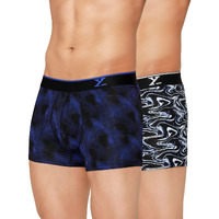 Xyxx Men Micro Modal Trunk, Snug Fit, Printed, Pack Of 2, Xytrnk2Pckn398M, Digi Lights+Marble, M