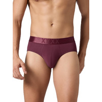 Xyxx Mens Tactel Nylon Brief, Regular Fit, Solid, Pack Of 1, Tb1Brf06S, Auburn Red, S