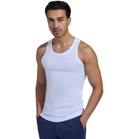 Xyxx Men's Cotton Vest, Regular Fit, Solid, Pack Of 1, Xyvest07L, Polar White, L