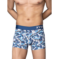 Xyxx Men Micro Modal Trunk, Slim Fit, Printed, Pack Of 1, Xytrnk194S, Street Blue, S