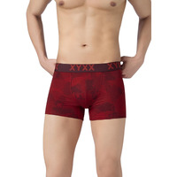 Xyxx Mens Cotton Modal Trunk, Snug Fit, Printed, Pack Of 1, Xytrnk241Xxl, Code Red, Xxl