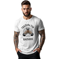 Peppyzone Men's Regular Fit Gym Workout Cotton T Shirt For Men (2Xl, White2)