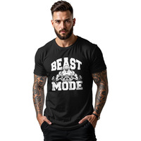 Peppyzone Men's Regular Fit Gym Workout T Shirt For Men (2Xl, Black2)