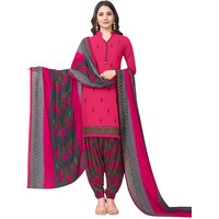 Yashika Women's Unstiched Crepe Dress Materials | Crepe Salwar Suit For Women With Dupatta | Suit Material For Woman Unstitched (Az-Ys-Jolly Pink Fc)