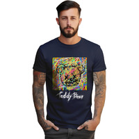 Peppyzone Men's Regular Fit T-Shirt (Pz-Rt-Teddy2125_Navy Blue4