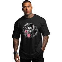 Peppyzone Men's Gym Workout Printed Oversized T Shirts For Men (Xl, Black4)