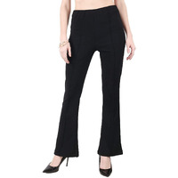 Om Sai Latest Creation Women's Regular Trousers (Oslc-Tr-703-L) Black