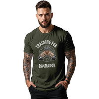 Peppyzone Men's Regular Fit Gym Workout Cotton T Shirt For Men (M, Olive2)