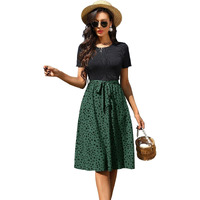 Om Sai Latest Creation Girl's/Women's A-Line Rayon Western Skirt | Knee Length Midi Skirt For Girls/Womens | Casual Wear Soft & Easy Wear For All Day Long. (Xx-Large, Green)