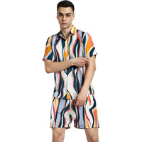 Om Sai Latest Creation Mens Rayon Co-Ord Set Regular Fit Night Dress (Oslc-Ms-6116&Sh196_Yellow_S)