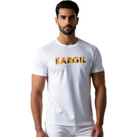 Peppyzone Men's Regular Fit T-Shirt (Pz-Army433_White5