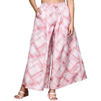 Oomph! Women Crepe Flared Printed Palazzo Elasticated Waist Loose-Fit & Regular, Casual Wear