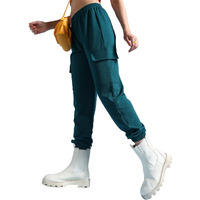 Popwings Women's Loose Track Pants (Popt08082_Teal Blue