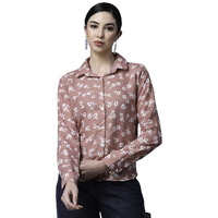 Oomph! Shirts For Women, Floral Printed, Orange