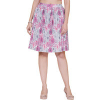 Oomph! Pleated Short Skirts For Women Pink - Msk024