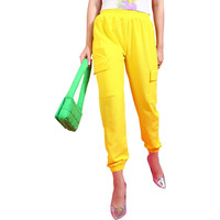 Popwings Casual Solid Pocket Joggers For Women || Latest Stylish Western Women Joggers For Summer || Pull-On Women Joggers Pants || Women Joggers For Summer Yellow
