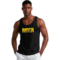 Peppyzone Men's Biker Design Printed Sleeveless Vest Tshirt For Men, Graphic Printed Tank Top For Men (2Xl, Black)