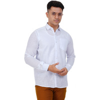 Prakasam Cotton Regular Fit Shirt For Men(Pc-Rs-Rrlinan-01-F-42_White Full Sleeve