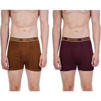 Prakasam Cotton -Marlow Mens 100% Pure Combed Cotton Outer Elastic Plain Trunks (Pack Of 2)
