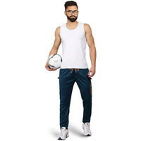 Pinkmint Men's Lycra Track Pant|Sports Regular Fit Track Pant With Two Side Pockets|Boy's Gym Wear L Running Wear (Pak Of 1) Turquoise