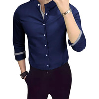 Pinkmint Casual Cotton Long Sleeve Shirt For Men Formal Wear Regular Wear