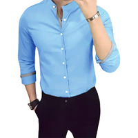 Pinkmint Casual Cotton Long Sleeve Shirt For Men Formal Wear Regular Wear