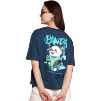 Preneum Women's Regular Fit T-Shirt (Oversize-503_Green 2Xl)