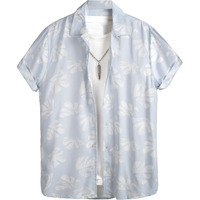 Rytras Men's Printed Regular Fit Shirt(Blue,Xxl)