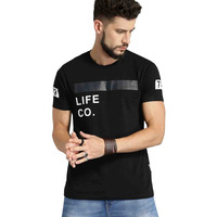 Rytras Men's Printed Cotton Pure Tshirt(Ryttshirt02_Black_Xx-Large)