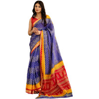 Satrani Women's Pure Cotton Saree With Unstitched Blouse Piece (4412S148N_Royalblue)