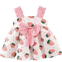 Pujia Mills Baby Outfits Girls Toddler Princess Strawberry Skirt Dress (Bgd 70-1-2)