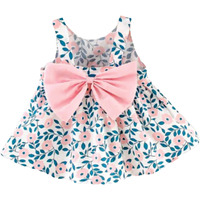 Pujia Mills Baby Outfits Girls Toddler Princess Floral Print Skirt Dress (Bgd 24-5-6) White